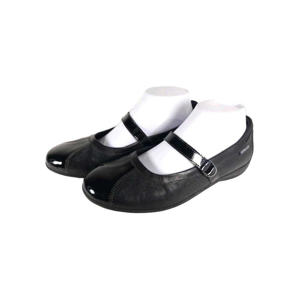 Mephisto Women's US 8 Black Patent Pebbled Leather Air Relax Mary Jane Shoes